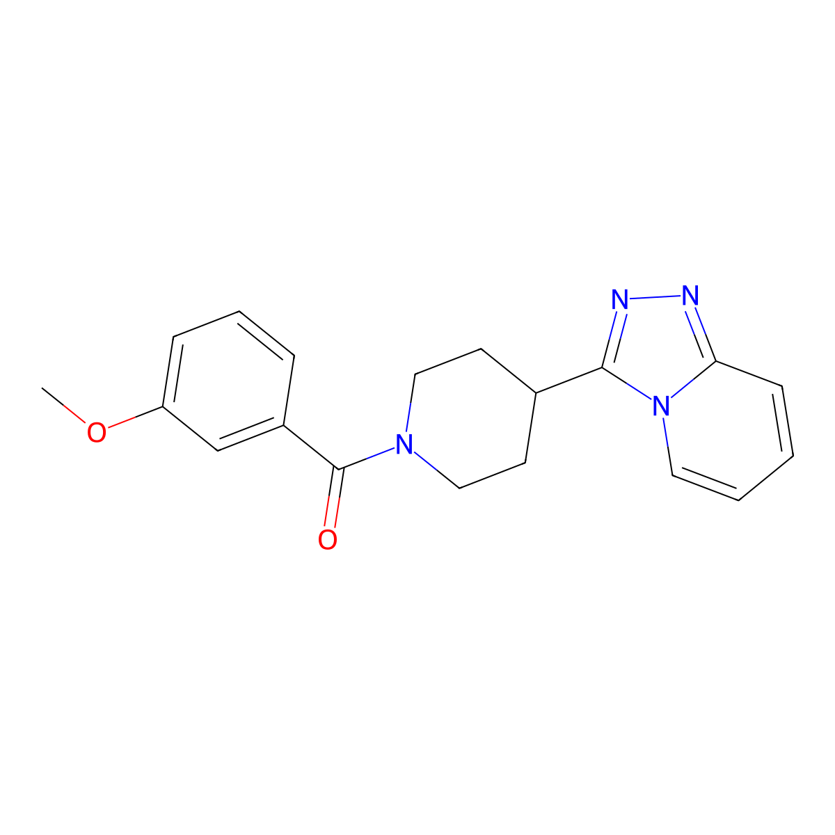 (3-Methoxyphenyl)[4-([1,2,4]triazolo[4,3-a]pyridin-3-yl)piperidin-1-yl]methanone molecular structure, CAS 1010883-53-0