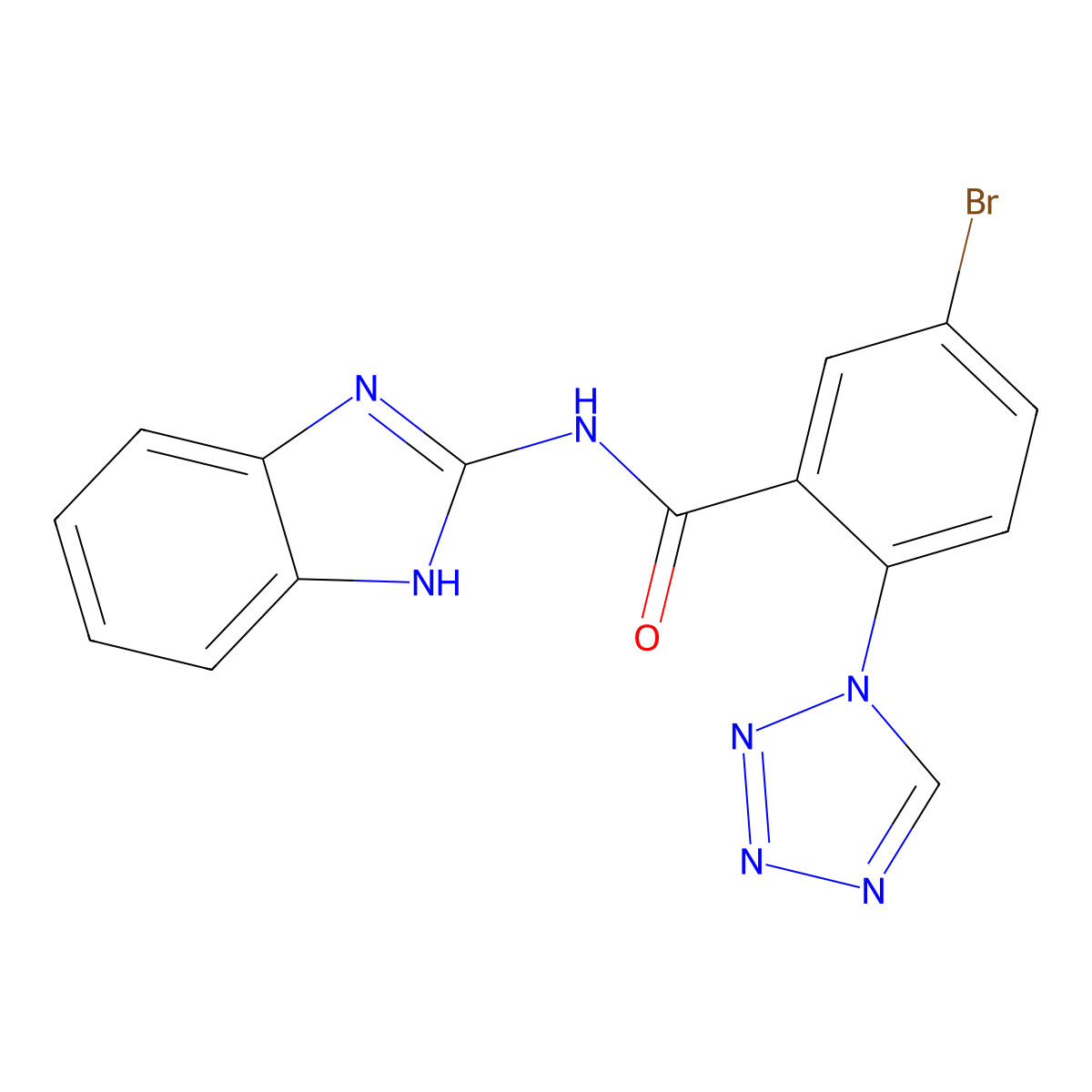 C15H10BrN7O molecular structure, CAS 1010884-09-9