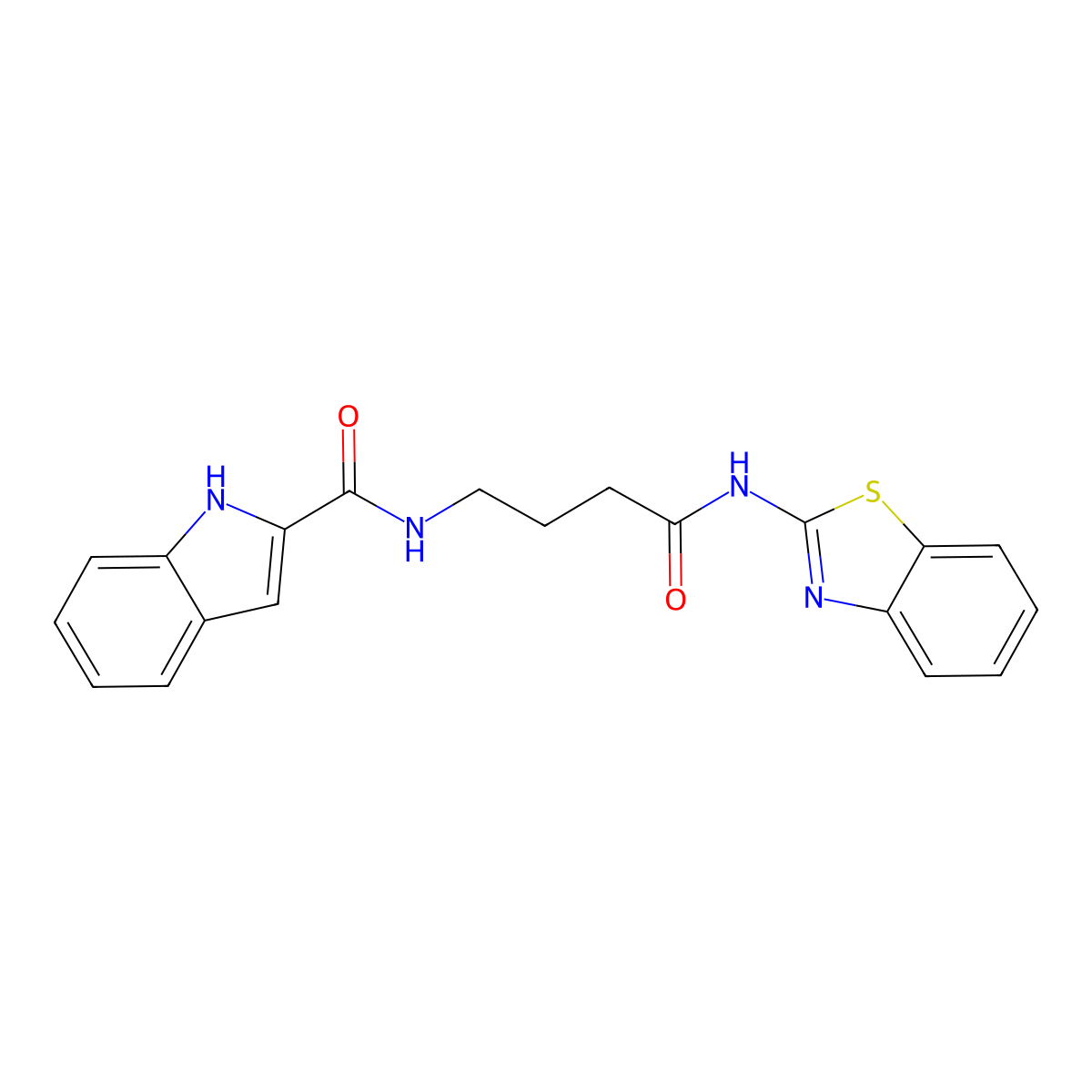 N-{4-[(2Z)-1,3-benzothiazol-2(3H)-ylideneamino]-4-oxobutyl}-1H-indole-2-carboxamide molecular structure, CAS 1010885-75-2