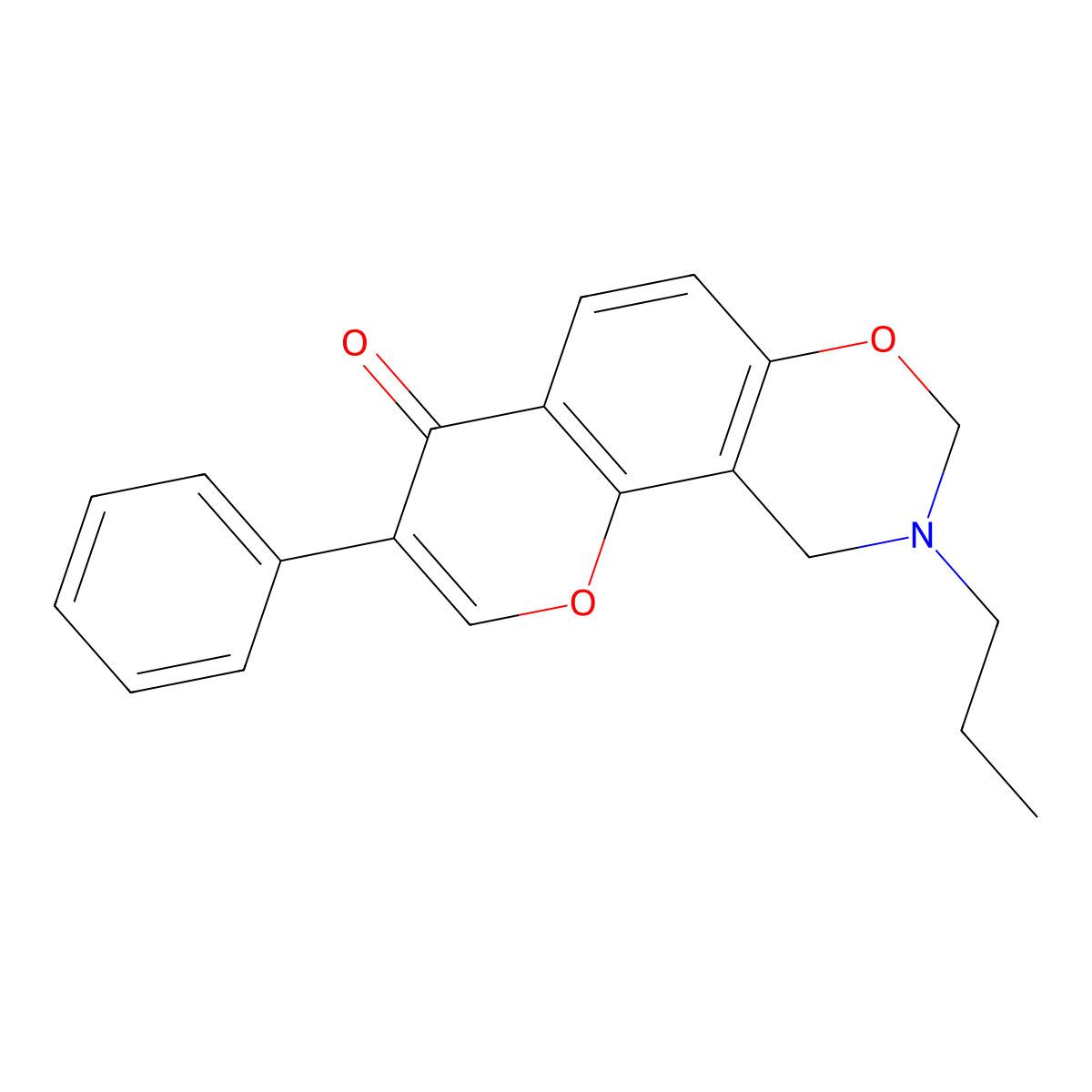 3-phenyl-9-propyl-9,10-dihydrochromeno[8,7-e][1,3]oxazin-4(8H)-one molecular structure, CAS 1010885-84-3