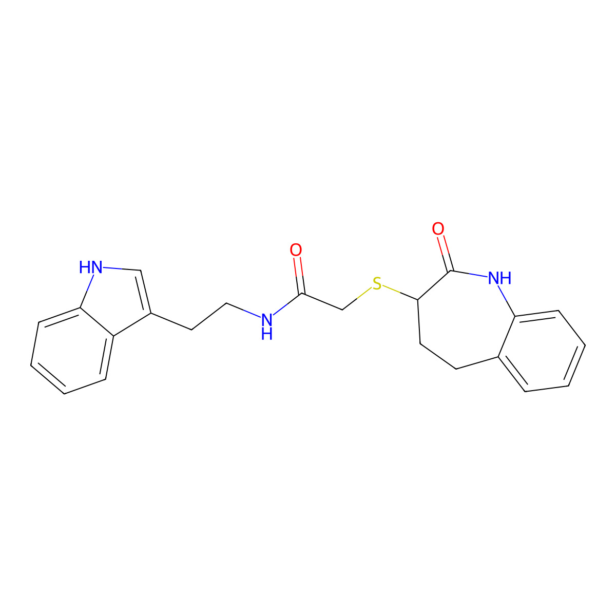 2-[(2-hydroxy-4,5-dihydro-3H-1-benzazepin-3-yl)sulfanyl]-N-[2-(1H-indol-3-yl)ethyl]acetamide molecular structure, CAS 1010886-10-8