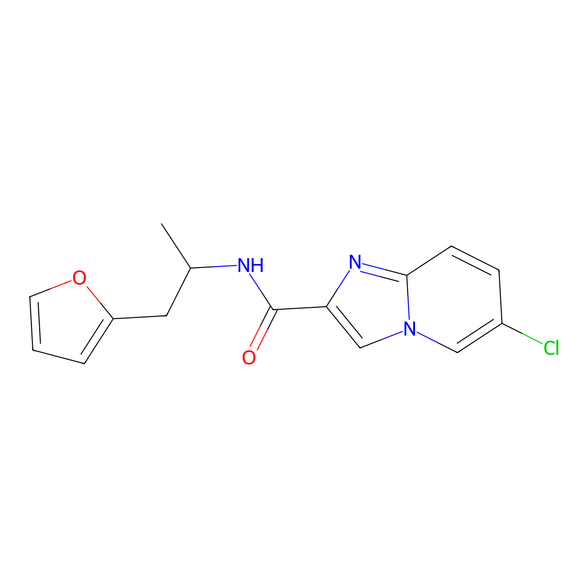 6-chloro-N-[1-(furan-2-yl)propan-2-yl]imidazo[1,2-a]pyridine-2-carboxamide molecular structure, CAS 1010886-16-4