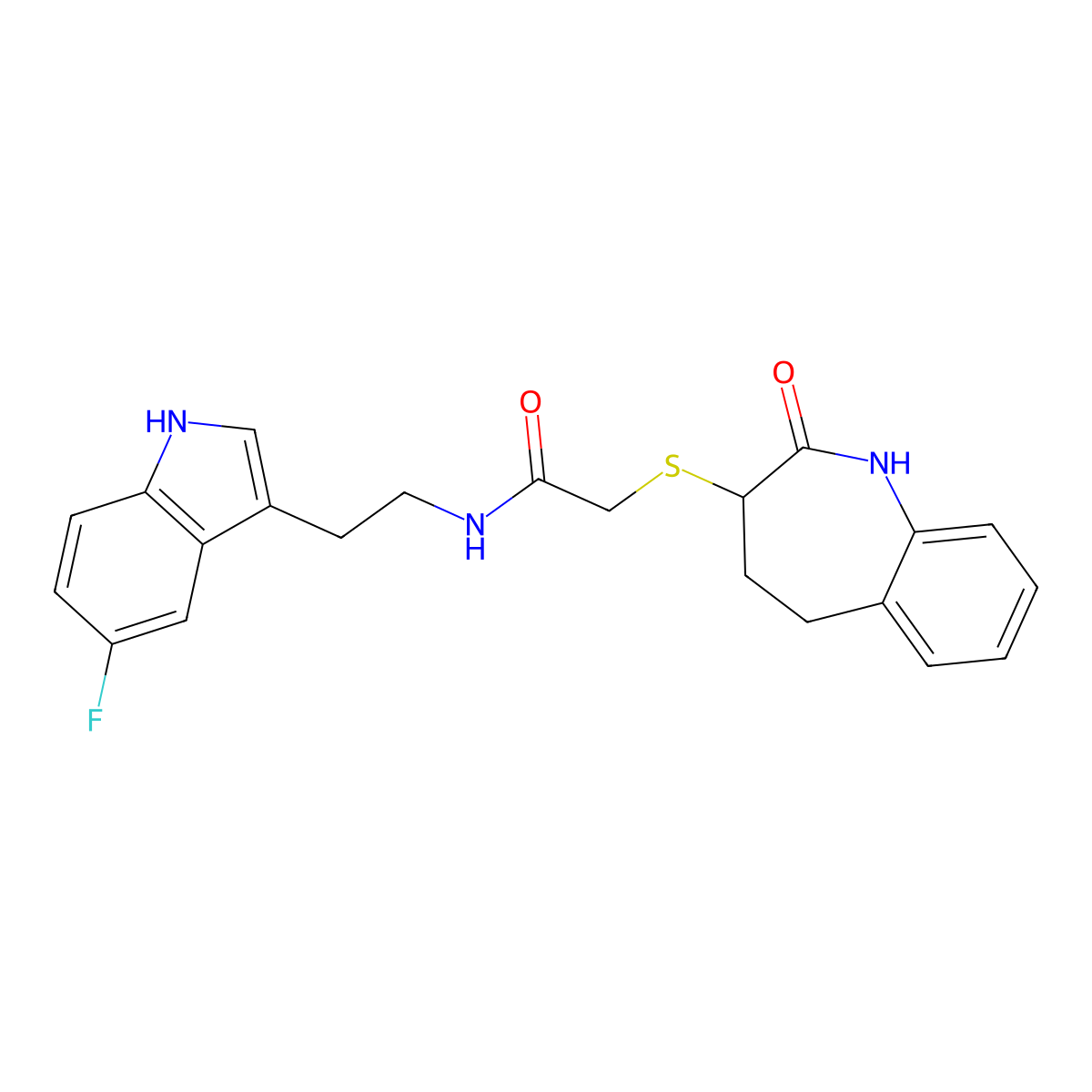 N-[2-(5-fluoro-1H-indol-3-yl)ethyl]-2-[(2-hydroxy-4,5-dihydro-3H-1-benzazepin-3-yl)sulfanyl]acetamide molecular structure, CAS 1010886-54-0