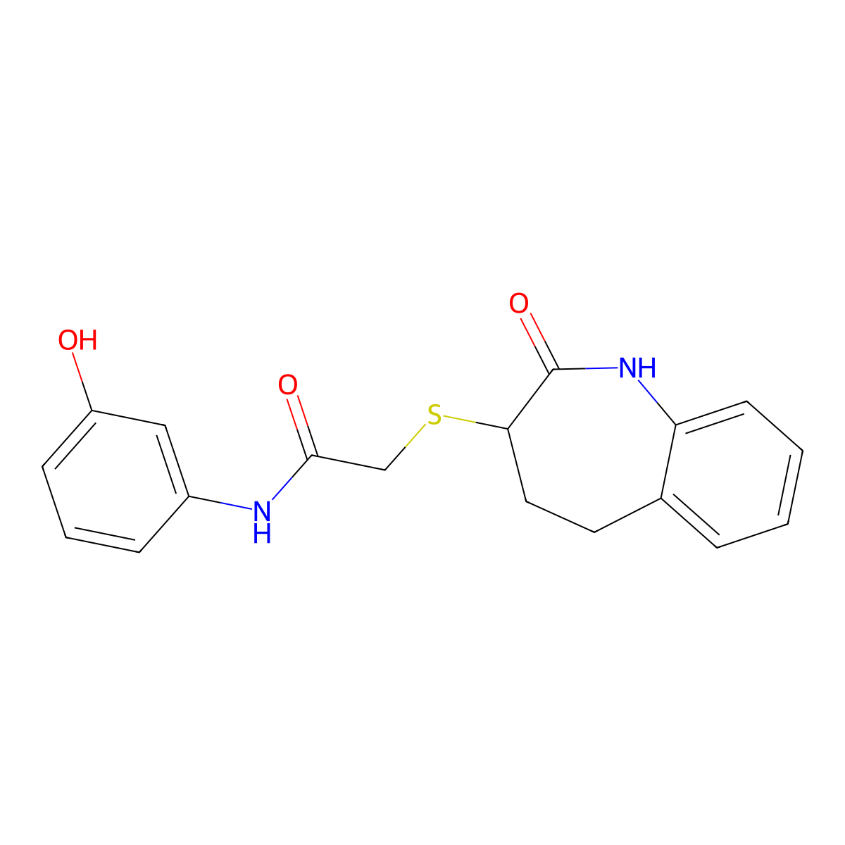 2-[(2-hydroxy-4,5-dihydro-3H-1-benzazepin-3-yl)sulfanyl]-N-(3-hydroxyphenyl)acetamide molecular structure, CAS 1010887-23-6
