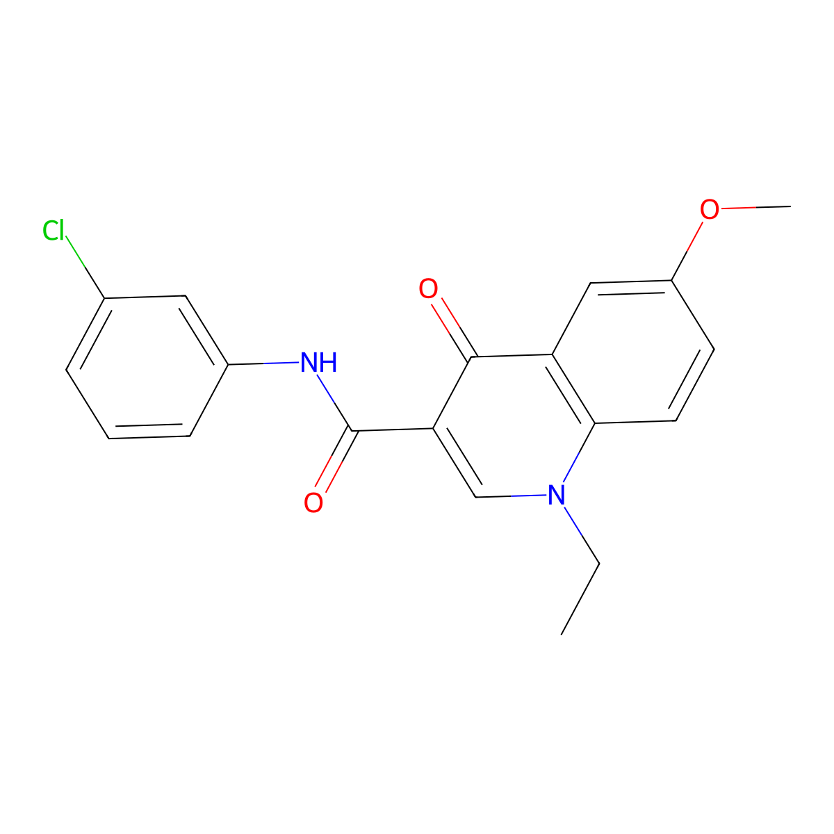N-(3-chlorophenyl)-1-ethyl-6-methoxy-4-oxo-1,4-dihydroquinoline-3-carboxamide molecular structure, CAS 1010887-26-9