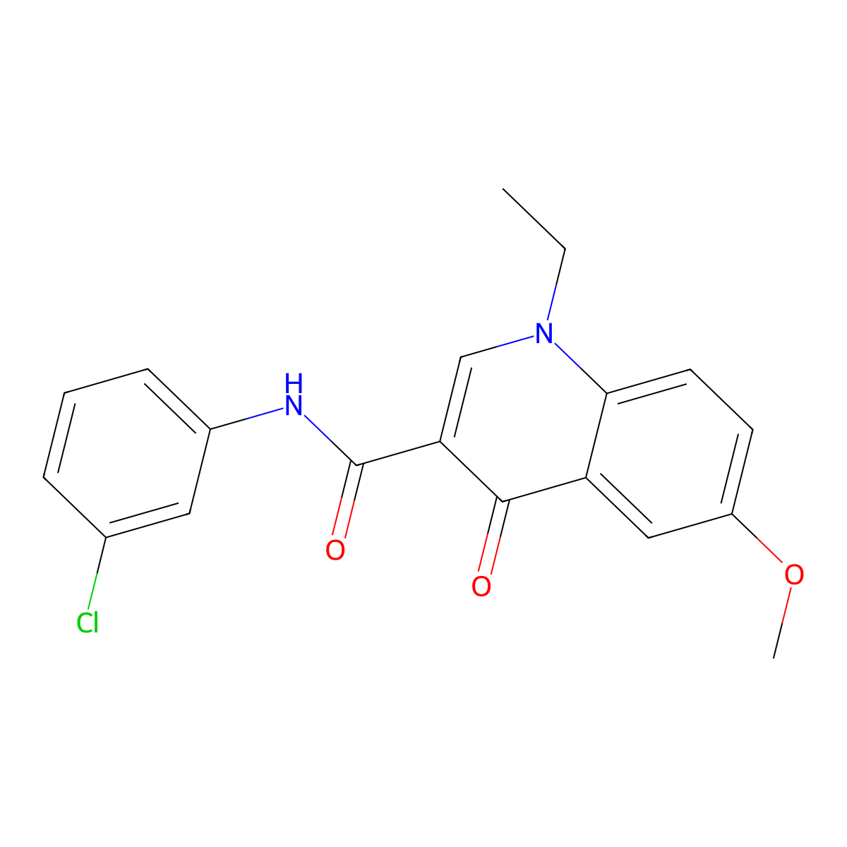N-(3-chlorophenyl)-1-ethyl-6-methoxy-4-oxo-1,4-dihydroquinoline-3-carboxamide molecular structure, CAS 1010887-26-9