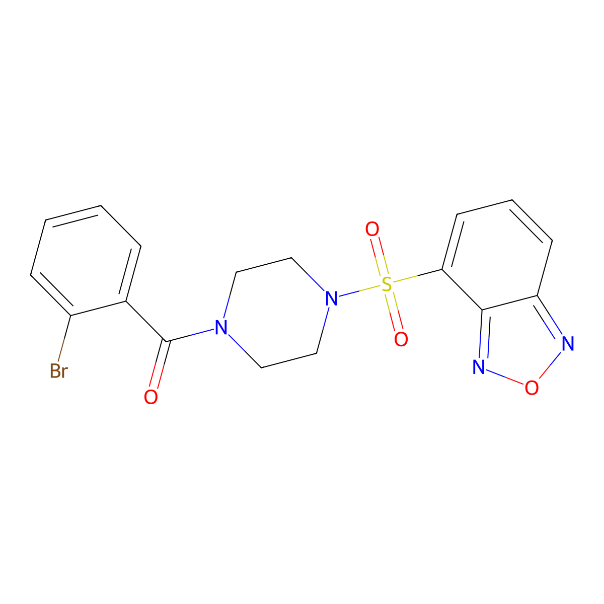 [4-(2,1,3-Benzoxadiazol-4-ylsulfonyl)piperazin-1-yl](2-bromophenyl)methanone molecular structure, CAS 1010887-53-2