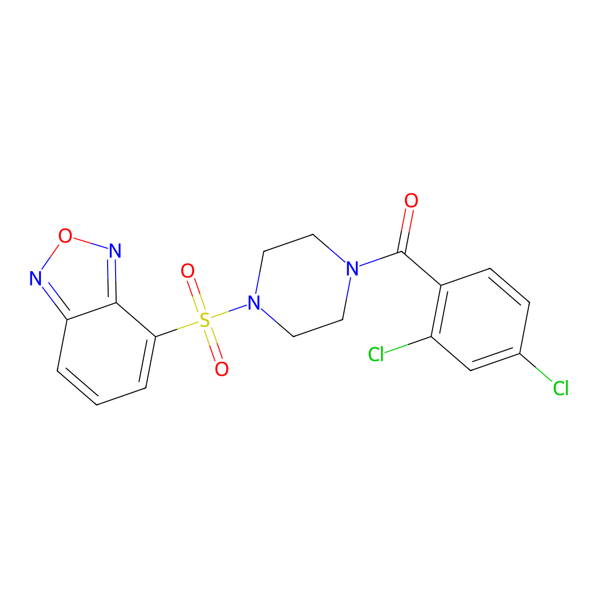 [4-(2,1,3-Benzoxadiazol-4-ylsulfonyl)piperazin-1-yl](2,4-dichlorophenyl)methanone molecular structure, CAS 1010888-14-8
