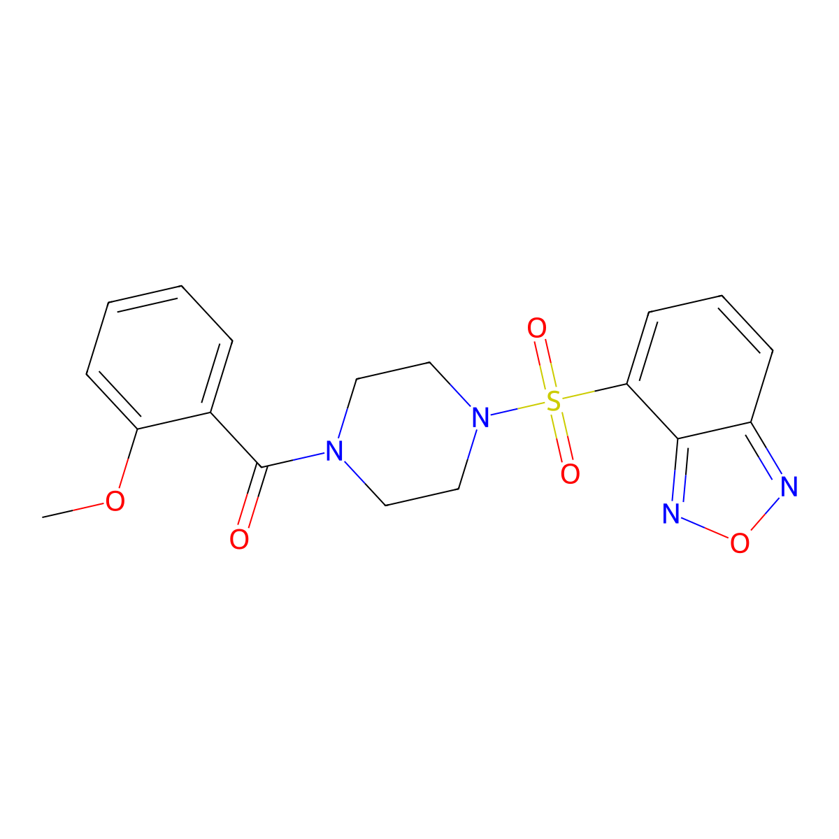 [4-(2,1,3-Benzoxadiazol-4-ylsulfonyl)piperazin-1-yl](2-methoxyphenyl)methanone molecular structure, CAS 1010888-28-4
