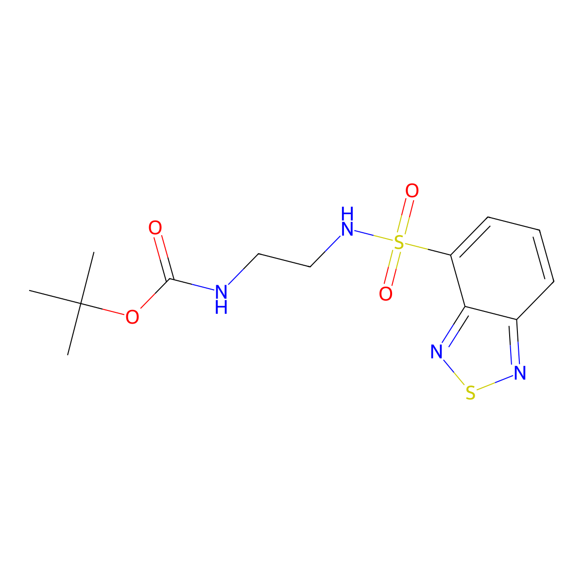 Tert-butyl {2-[(2,1,3-benzothiadiazol-4-ylsulfonyl)amino]ethyl}carbamate molecular structure, CAS 1010888-32-0