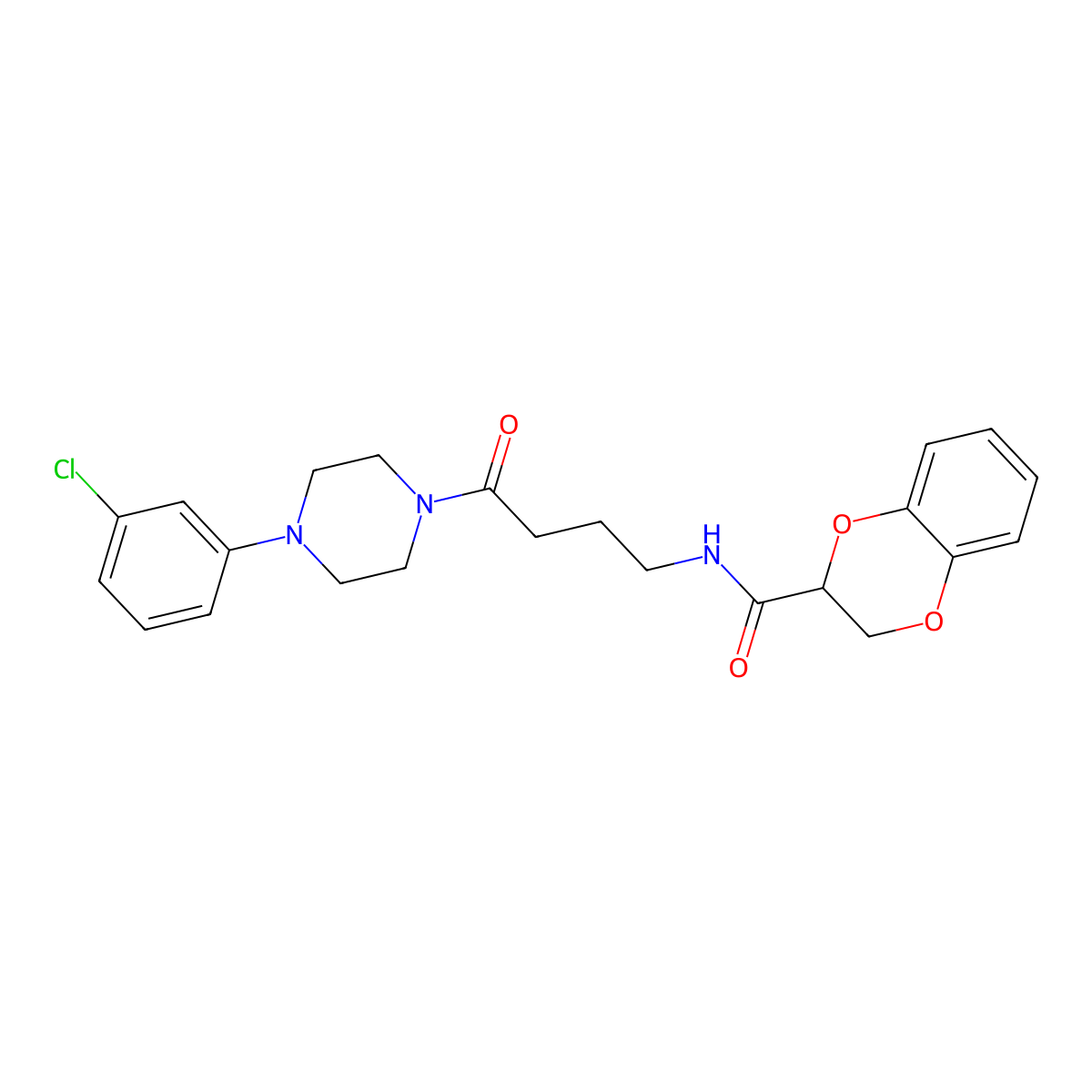 N-{4-[4-(3-chlorophenyl)piperazin-1-yl]-4-oxobutyl}-2,3-dihydro-1,4-benzodioxine-2-carboxamide molecular structure, CAS 1010888-90-0