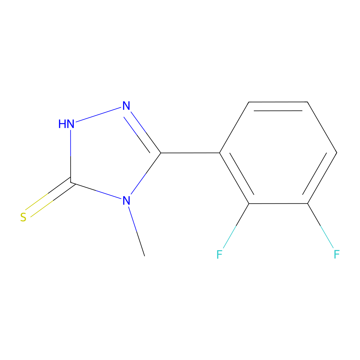 5-(2,3-Difluorophenyl)-4-methyl-1,2,4-triazole-3-thiol molecular structure, CAS 1010888-98-8