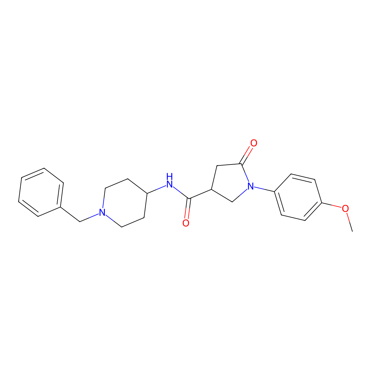 N-(1-benzylpiperidin-4-yl)-1-(4-methoxyphenyl)-5-oxopyrrolidine-3-carboxamide molecular structure, CAS 1010889-67-4