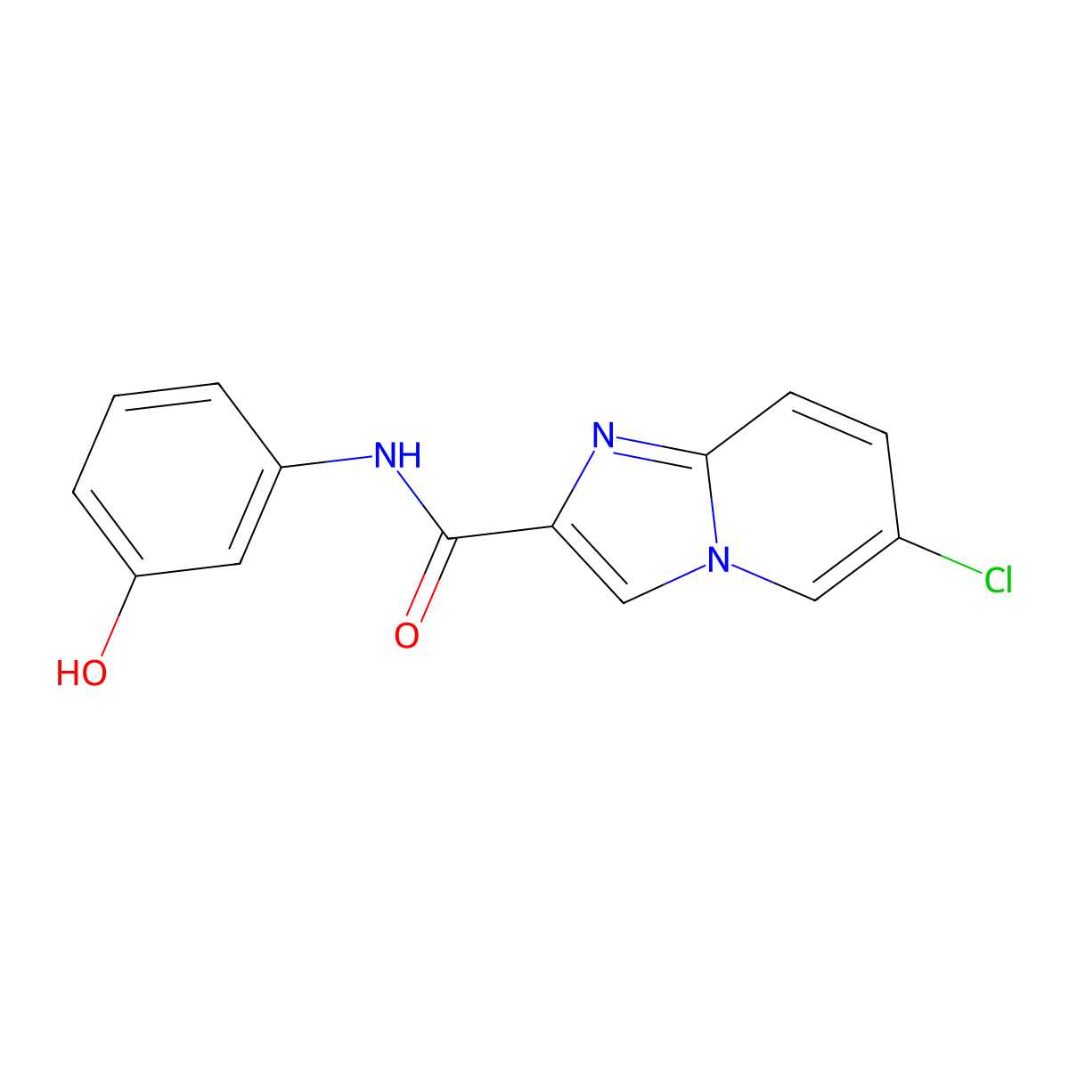 6-chloro-N-(3-hydroxyphenyl)imidazo[1,2-a]pyridine-2-carboxamide molecular structure, CAS 1010889-69-6