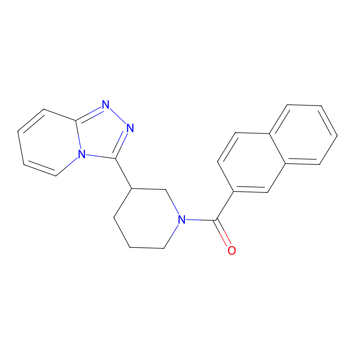 Naphthalen-2-yl[3-([1,2,4]triazolo[4,3-a]pyridin-3-yl)piperidin-1-yl]methanone molecular structure, CAS 1010889-70-9