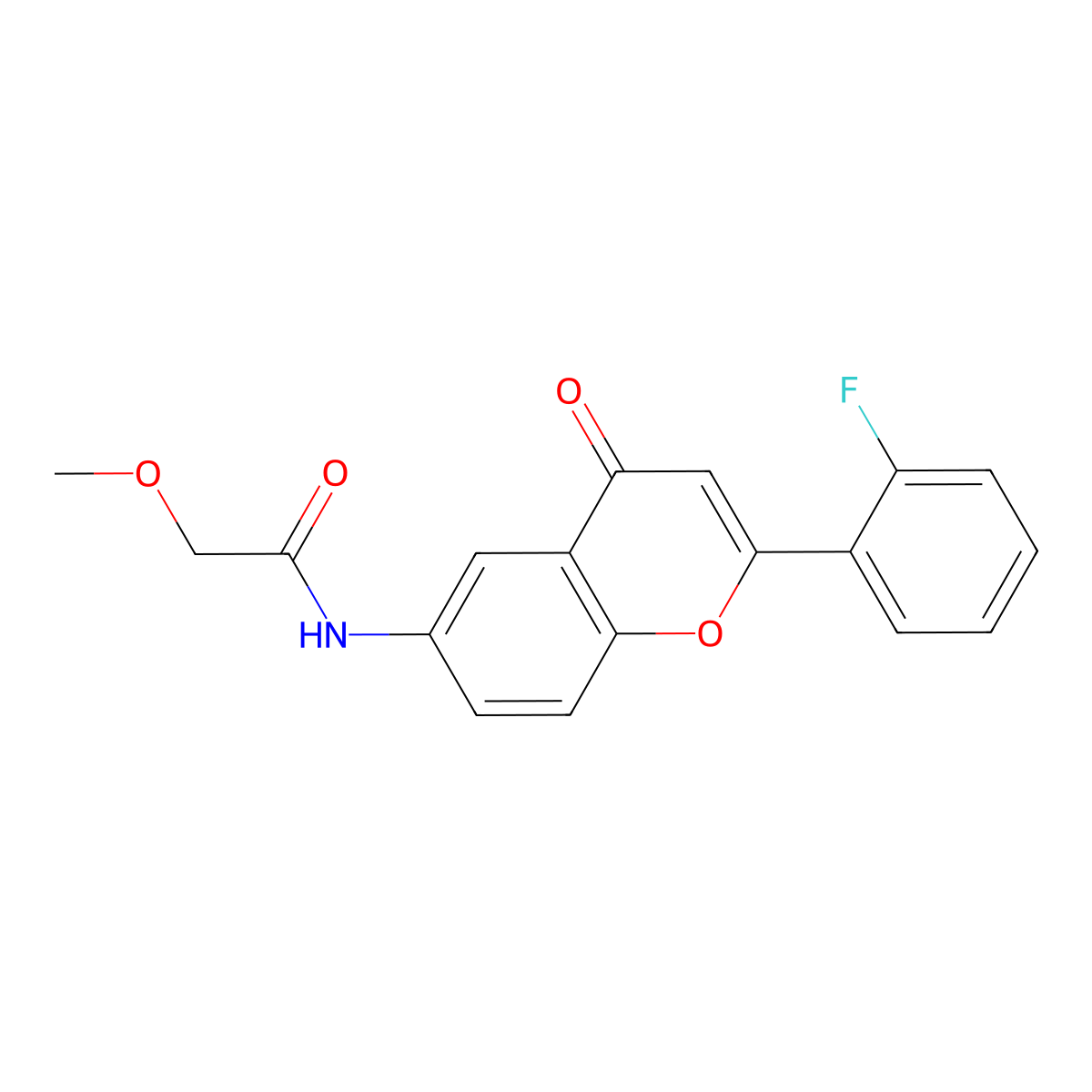 N-(2-(2-fluorophenyl)-4-oxo-4H-chromen-6-yl)-2-methoxyacetamide molecular structure, CAS 1010889-71-0