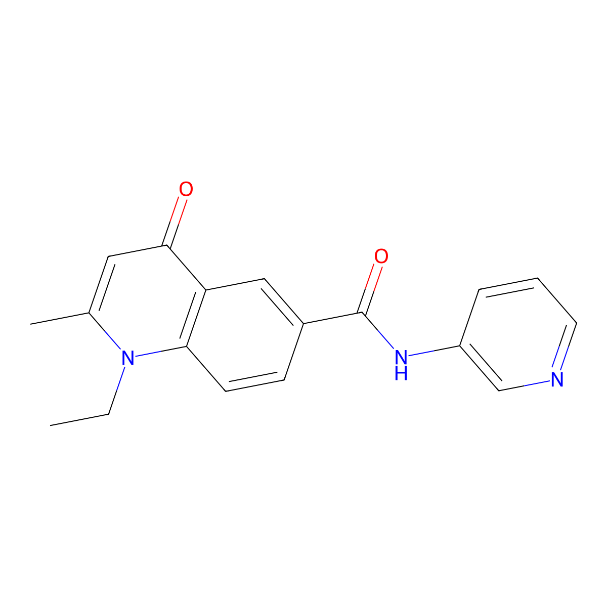 1-ethyl-2-methyl-4-oxo-N-(pyridin-3-yl)-1,4-dihydroquinoline-6-carboxamide molecular structure, CAS 1010890-50-2