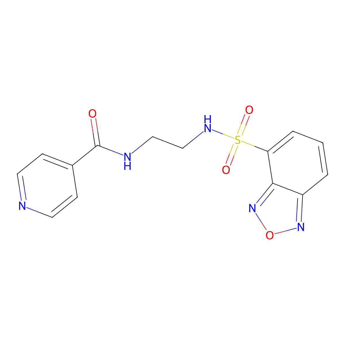 N-{2-[(2,1,3-benzoxadiazol-4-ylsulfonyl)amino]ethyl}pyridine-4-carboxamide molecular structure, CAS 1010891-11-8