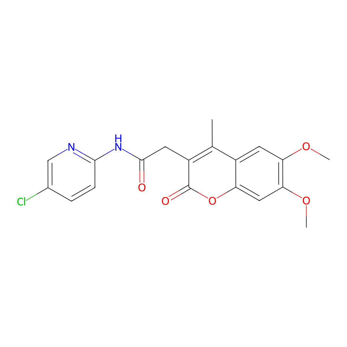 N-(5-chloro-2-pyridyl)-2-(6,7-dimethoxy-4-methyl-2-oxo-2H-chromen-3-yl)acetamide molecular structure, CAS 1010891-42-5