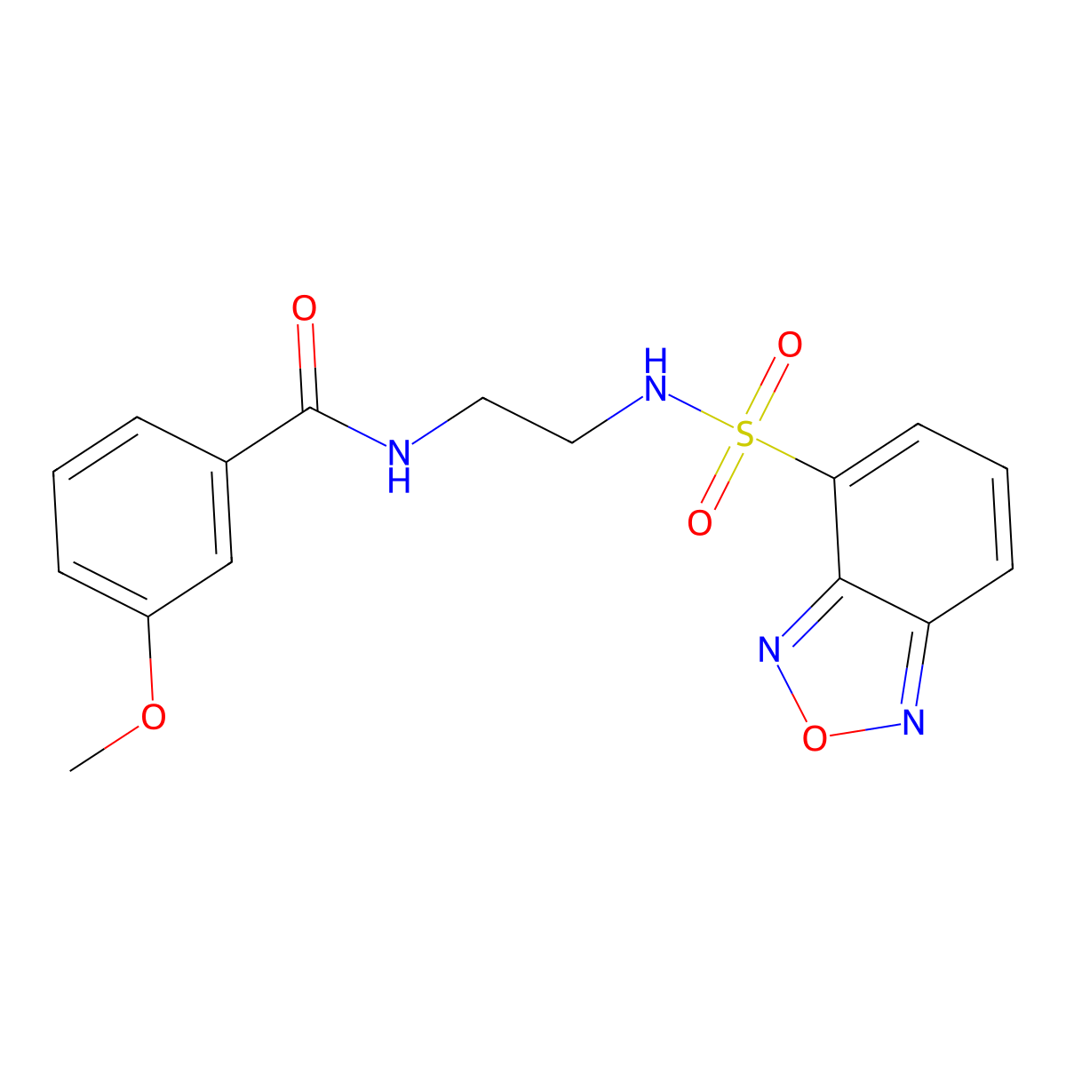 N-{2-[(2,1,3-benzoxadiazol-4-ylsulfonyl)amino]ethyl}-3-methoxybenzamide molecular structure, CAS 1010891-68-5