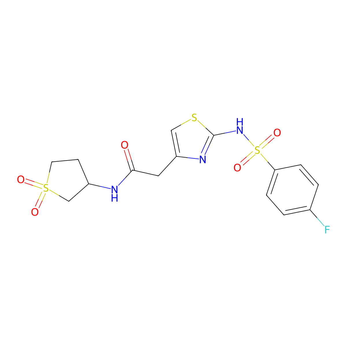 C15H16FN3O5S3 molecular structure, CAS 1010891-84-5