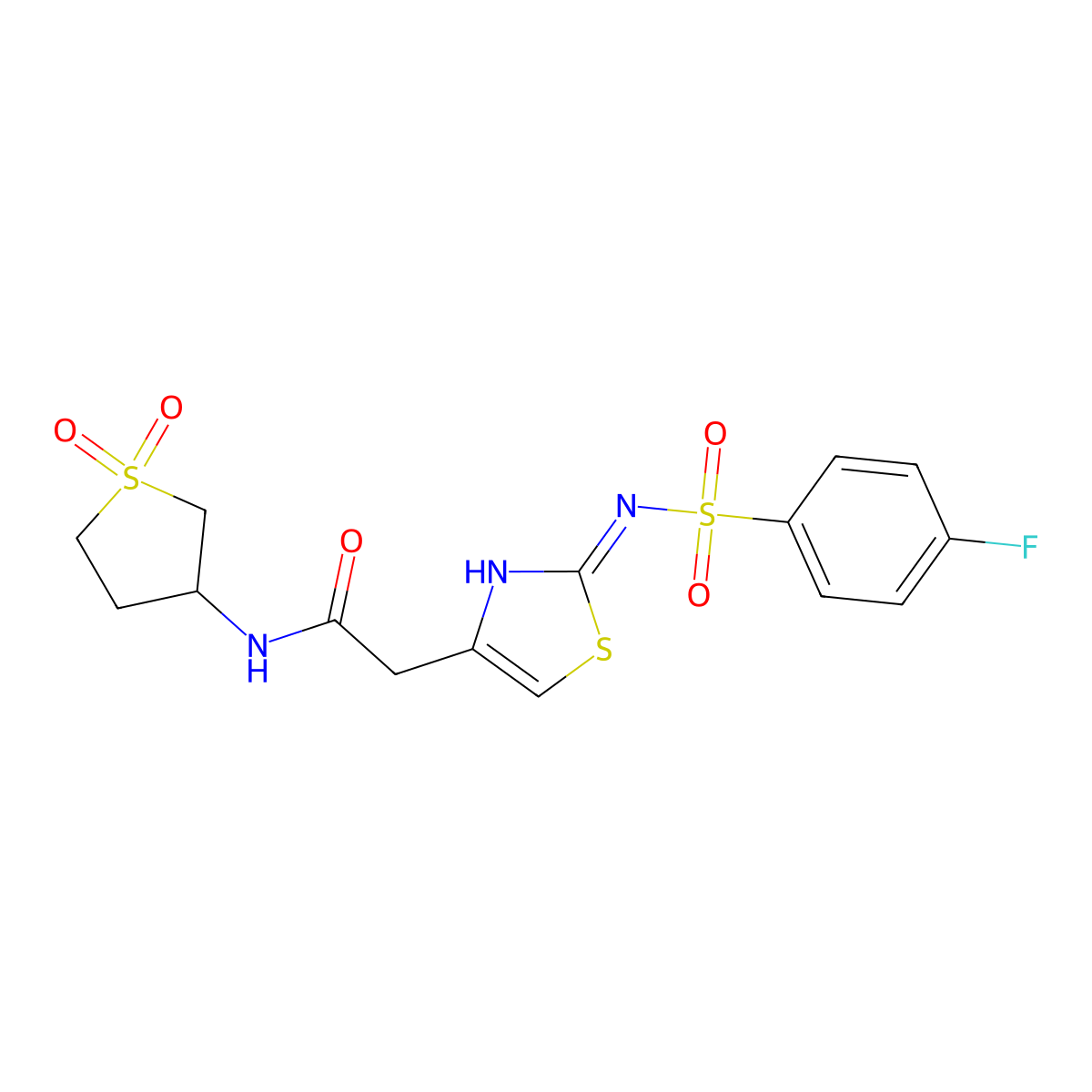 C15H16FN3O5S3 molecular structure, CAS 1010891-84-5