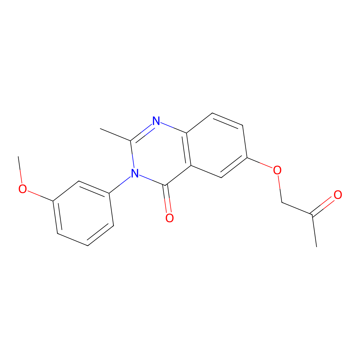 3-(3-methoxyphenyl)-2-methyl-6-(2-oxopropoxy)quinazolin-4(3H)-one molecular structure, CAS 1010892-28-0