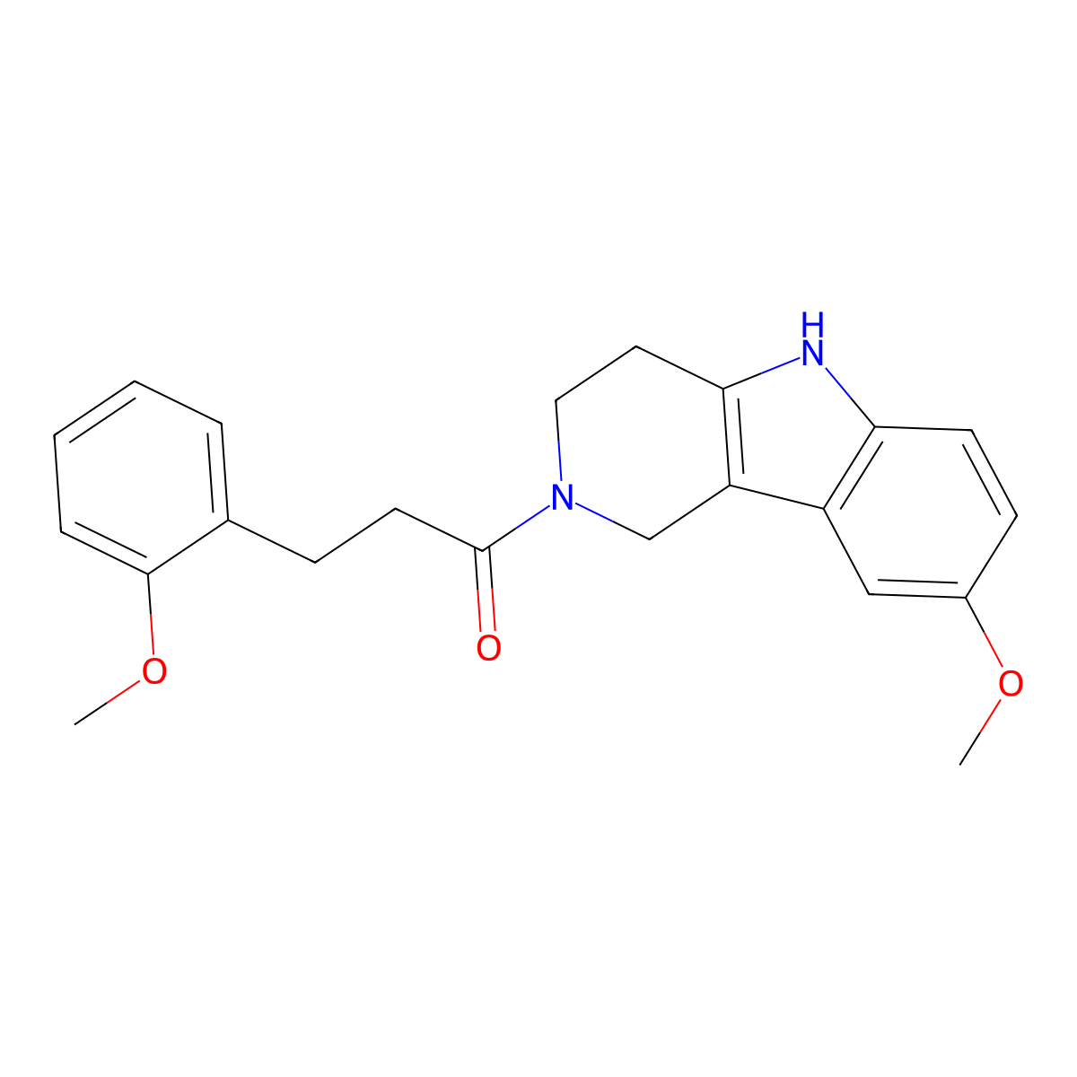 3-(2-methoxyphenyl)-1-(8-methoxy-1,3,4,5-tetrahydro-2H-pyrido[4,3-b]indol-2-yl)propan-1-one molecular structure, CAS 1010892-61-1