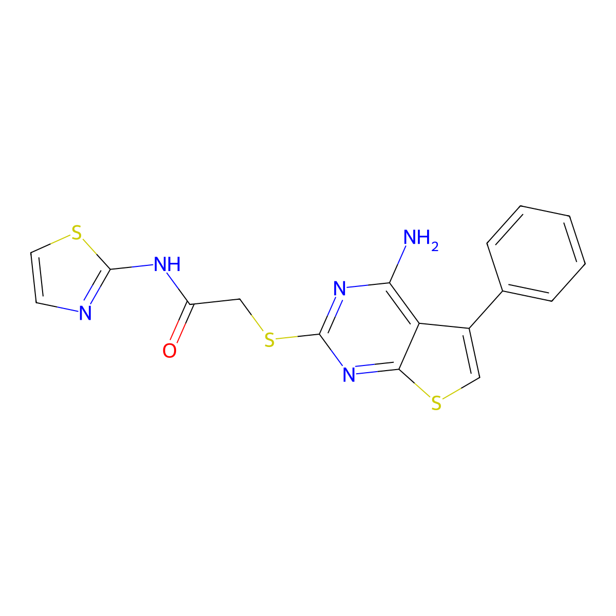 C17H13N5OS3 molecular structure, CAS 1010893-51-2