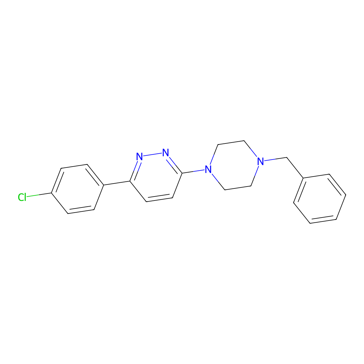 3-(4-Benzylpiperazin-1-yl)-6-(4-chlorophenyl)pyridazine molecular structure, CAS 1010894-13-9