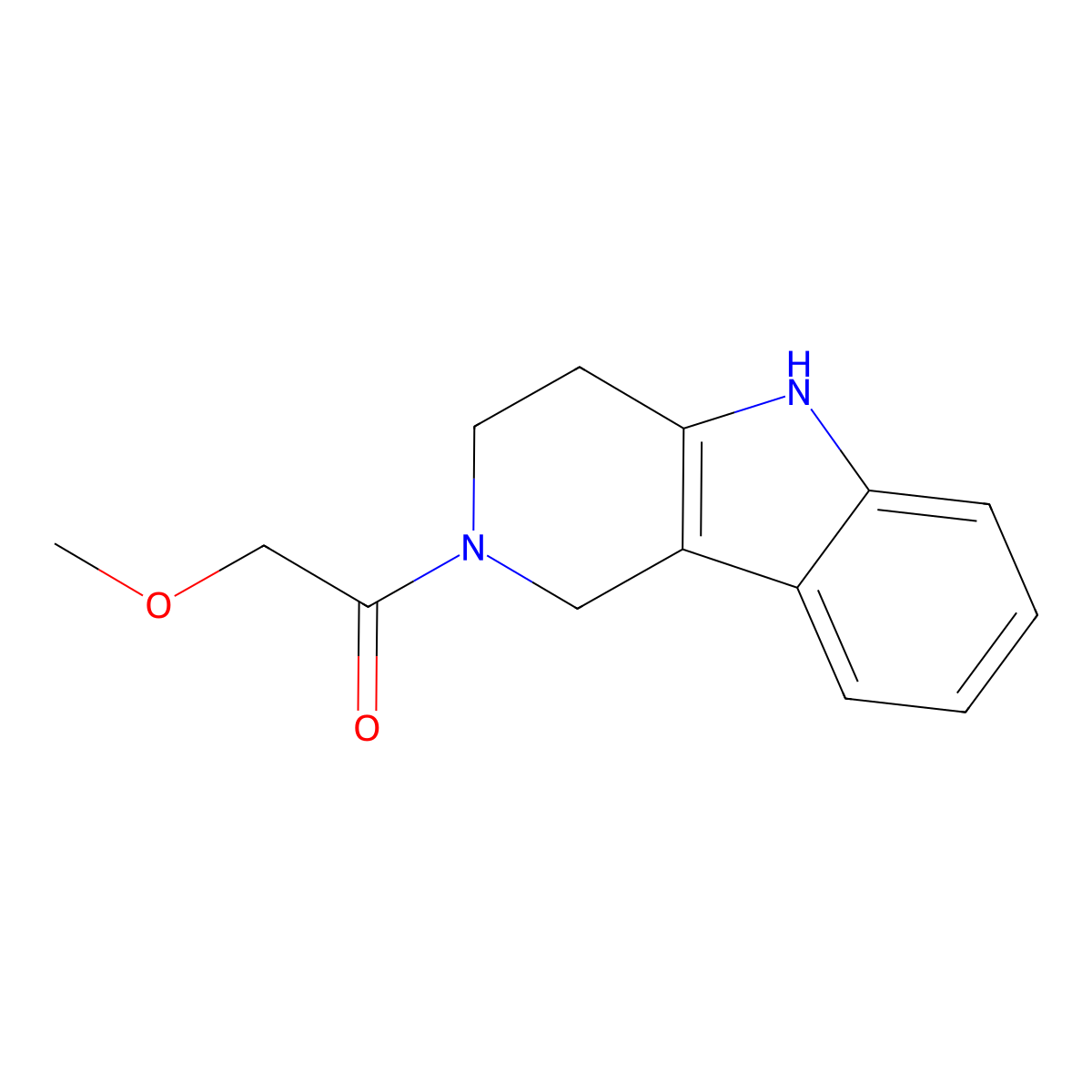 2-methoxy-1-(1,3,4,5-tetrahydro-2H-pyrido[4,3-b]indol-2-yl)ethanone molecular structure, CAS 1010894-28-6