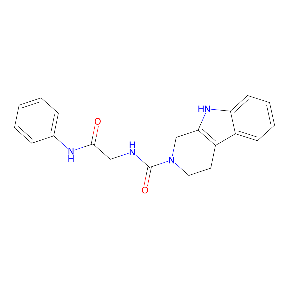 N-[2-oxo-2-(phenylamino)ethyl]-1,3,4,9-tetrahydro-2H-beta-carboline-2-carboxamide molecular structure, CAS 1010894-36-6