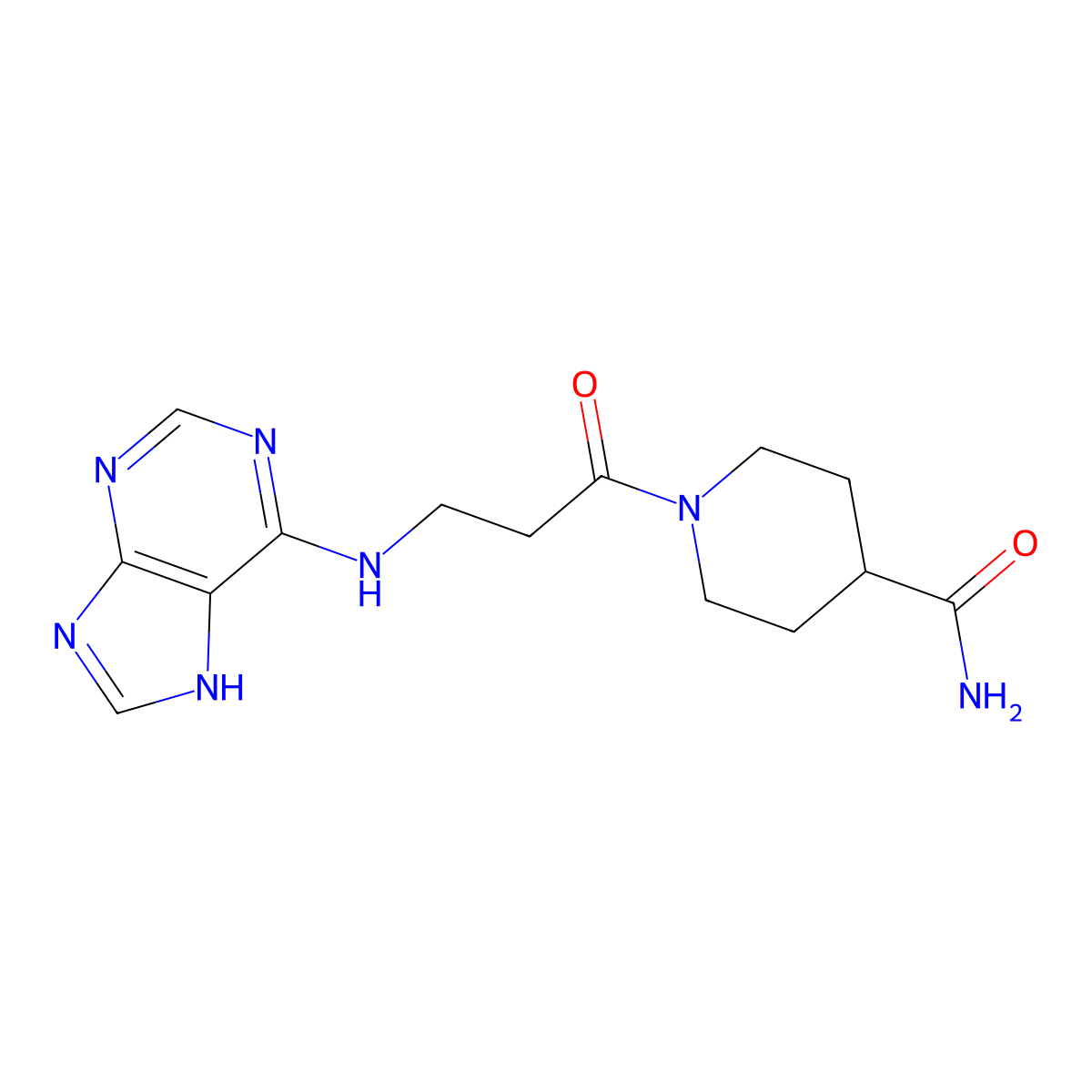 1-[N-(7H-purin-6-yl)-beta-alanyl]piperidine-4-carboxamide molecular structure, CAS 1010895-21-2