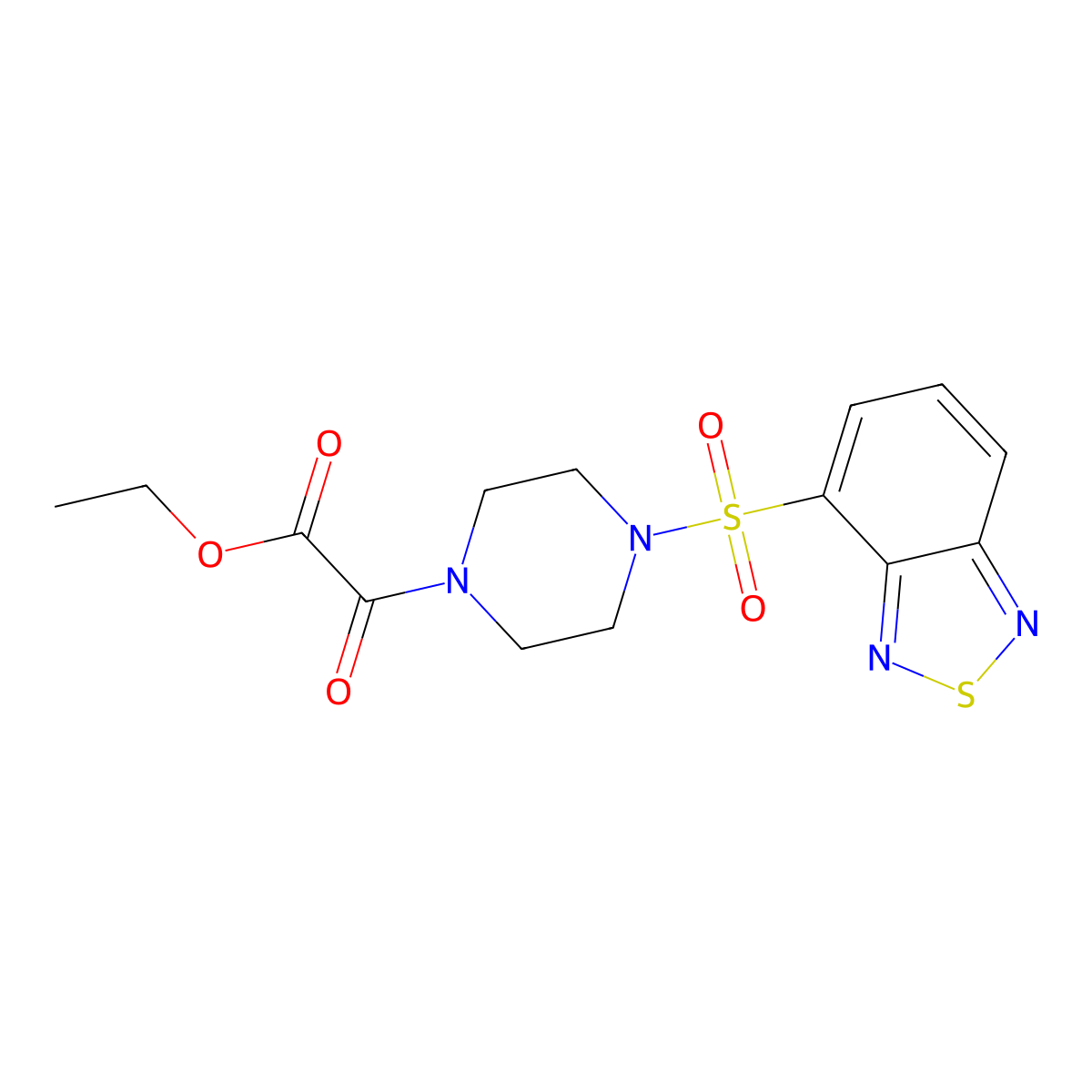 Ethyl [4-(2,1,3-benzothiadiazol-4-ylsulfonyl)piperazin-1-yl](oxo)acetate molecular structure, CAS 1010895-34-7