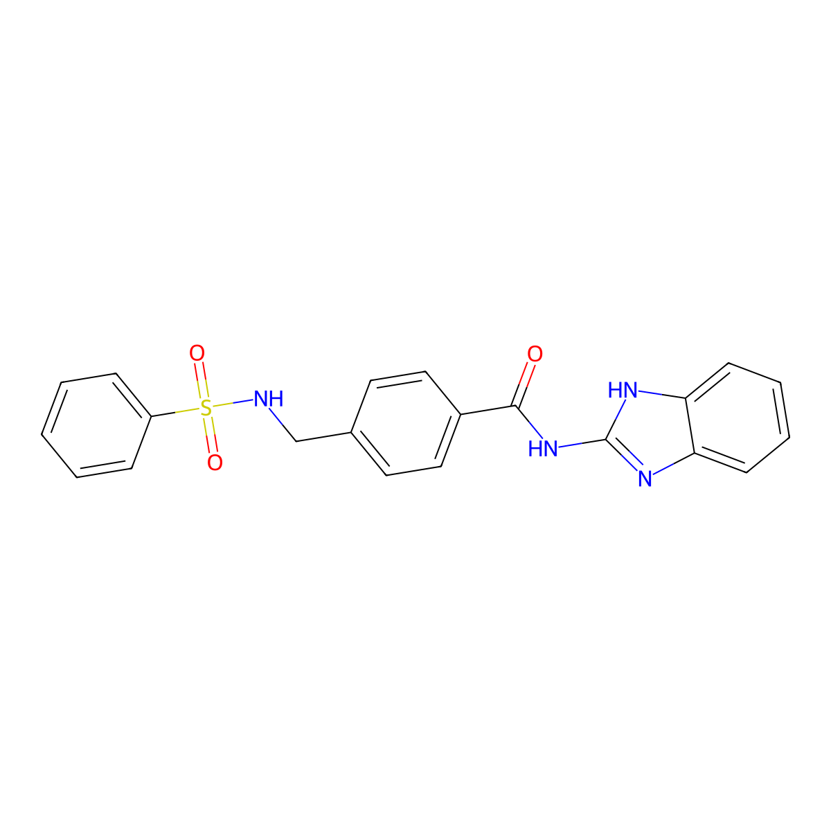 N~1~-(1H-1,3-benzimidazol-2-yl)-4-{[(phenylsulfonyl)amino]methyl}benzamide molecular structure, CAS 1010895-70-1