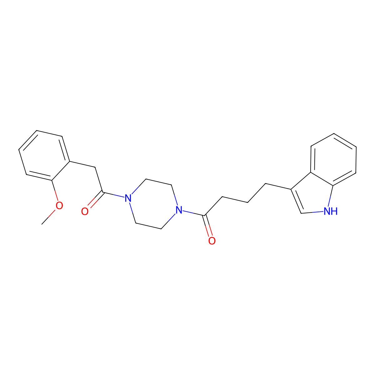 4-(1H-indol-3-yl)-1-{4-[(2-methoxyphenyl)acetyl]piperazin-1-yl}butan-1-one molecular structure, CAS 1010896-01-1