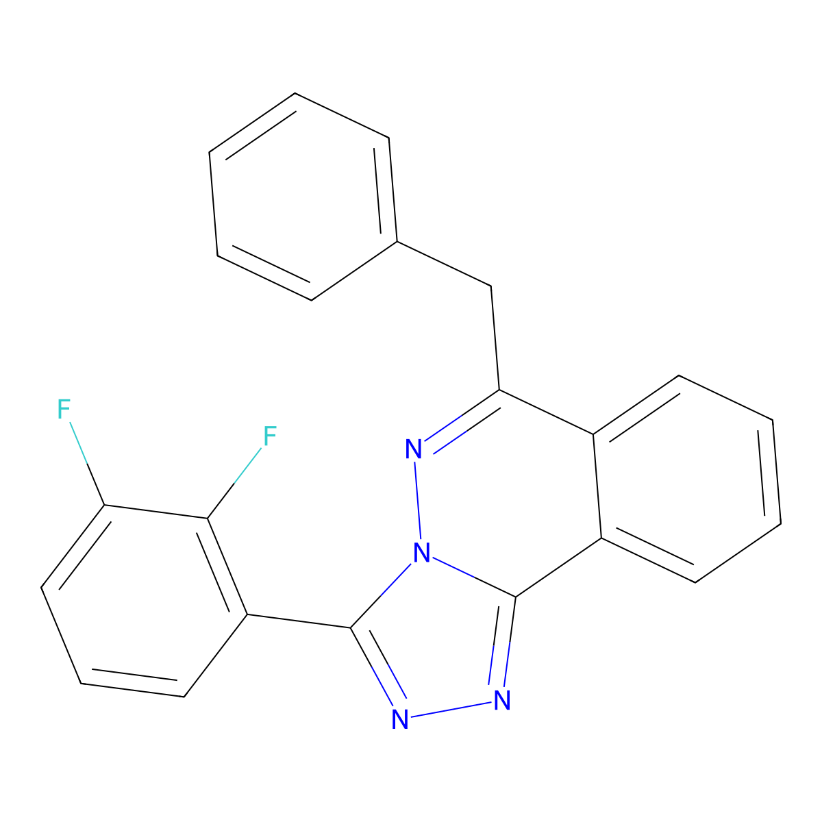 6-Benzyl-3-(2,3-difluorophenyl)[1,2,4]triazolo[3,4-a]phthalazine molecular structure, CAS 1010896-38-4