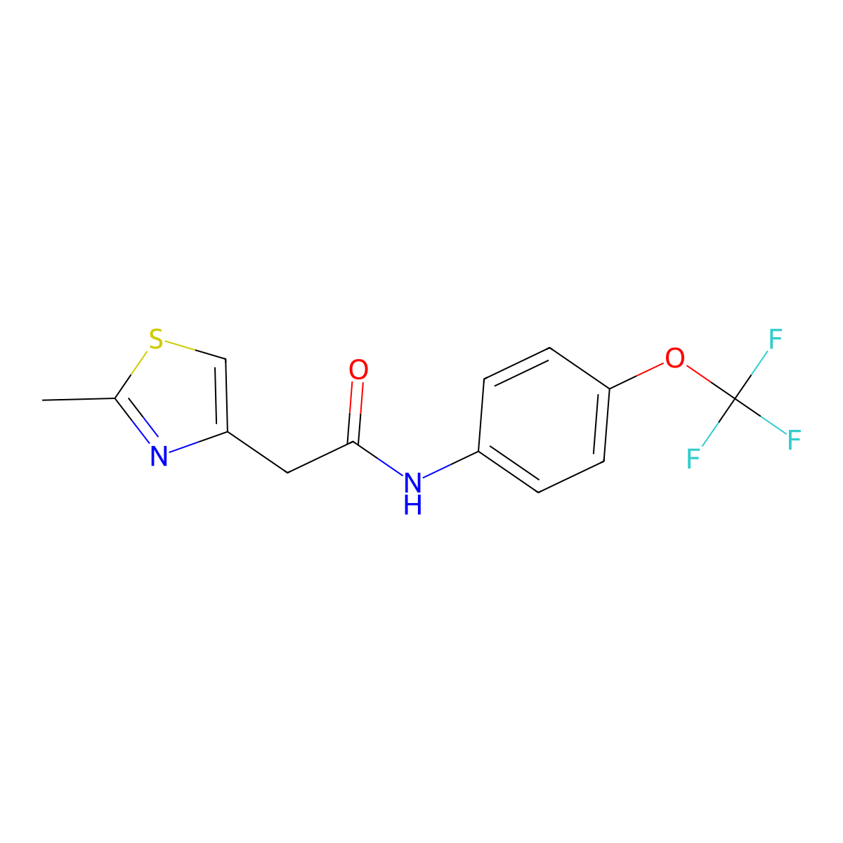 2-(2-methyl-1,3-thiazol-4-yl)-N-[4-(trifluoromethoxy)phenyl]acetamide molecular structure, CAS 1010896-58-8
