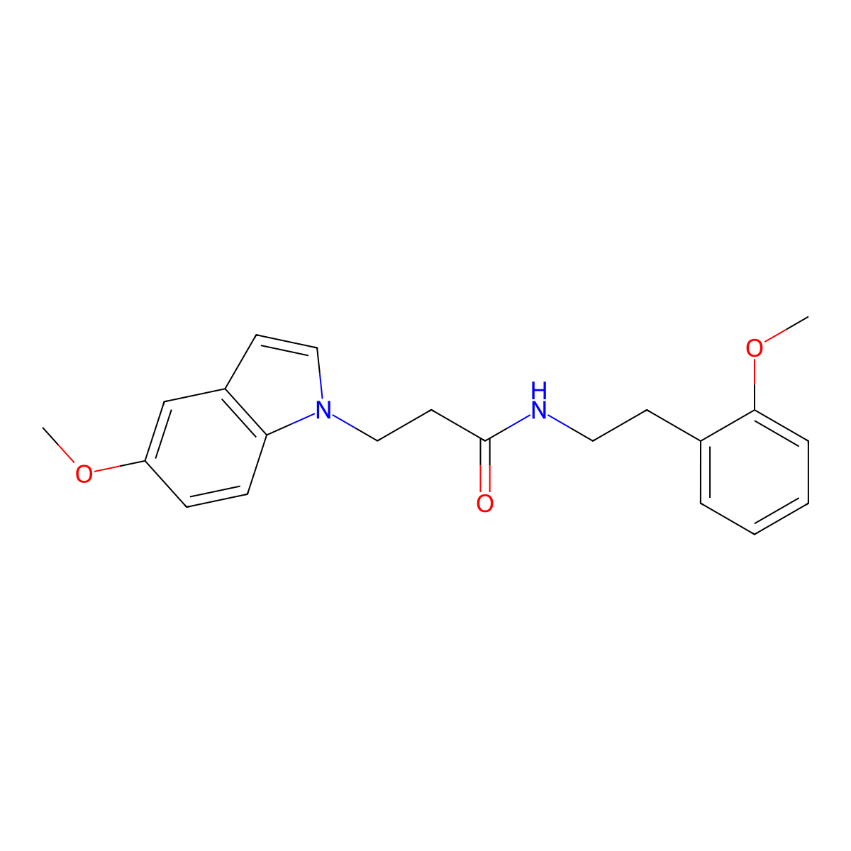 3-(5-methoxy-1H-indol-1-yl)-N-[2-(2-methoxyphenyl)ethyl]propanamide molecular structure, CAS 1010897-67-2