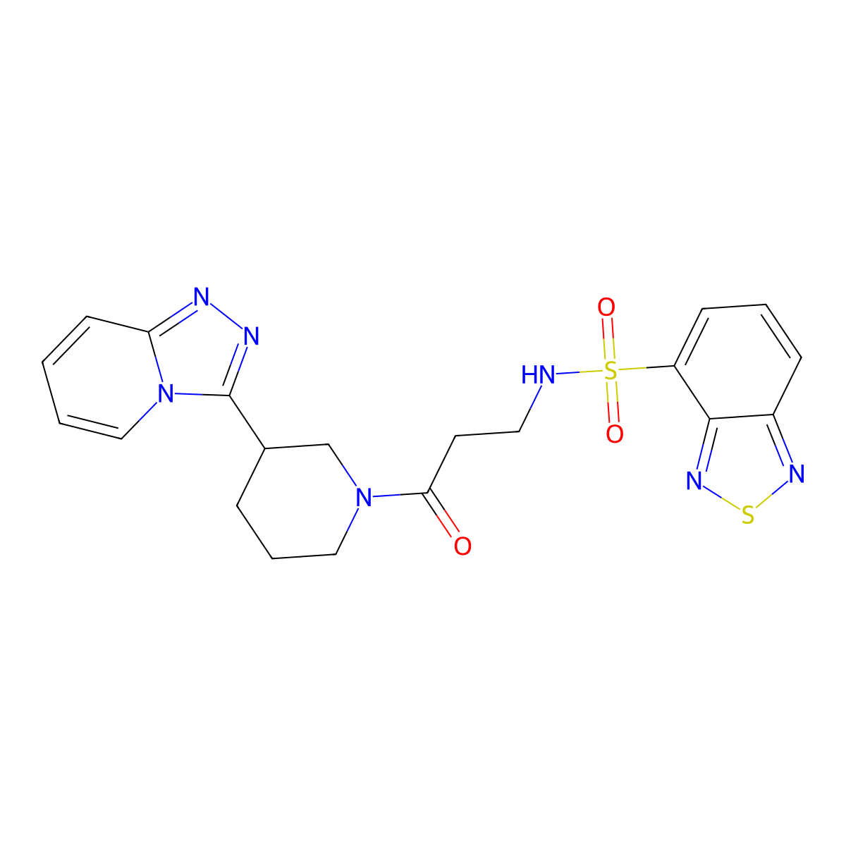 N-{3-oxo-3-[3-([1,2,4]triazolo[4,3-a]pyridin-3-yl)piperidin-1-yl]propyl}-2,1,3-benzothiadiazole-4-sulfonamide molecular structure, CAS 1010897-68-3