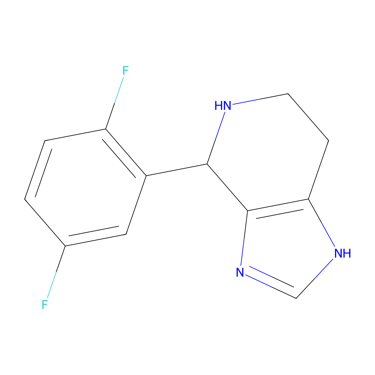 4-(2,5-difluorophenyl)-4,5,6,7-tetrahydro-3H-imidazo[4,5-c]pyridine molecular structure, CAS 1010898-10-8