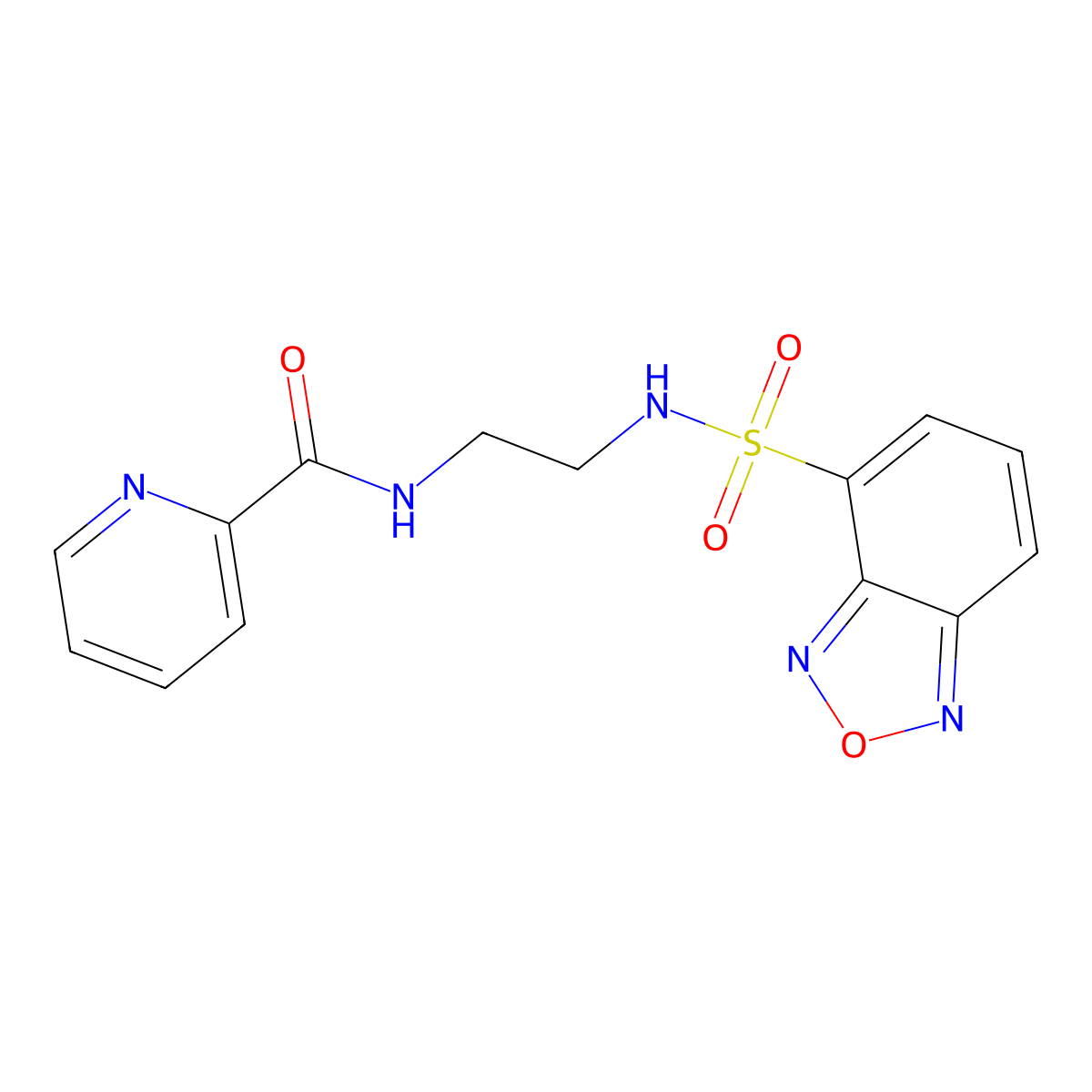 N-{2-[(2,1,3-benzoxadiazol-4-ylsulfonyl)amino]ethyl}pyridine-2-carboxamide molecular structure, CAS 1010898-55-1