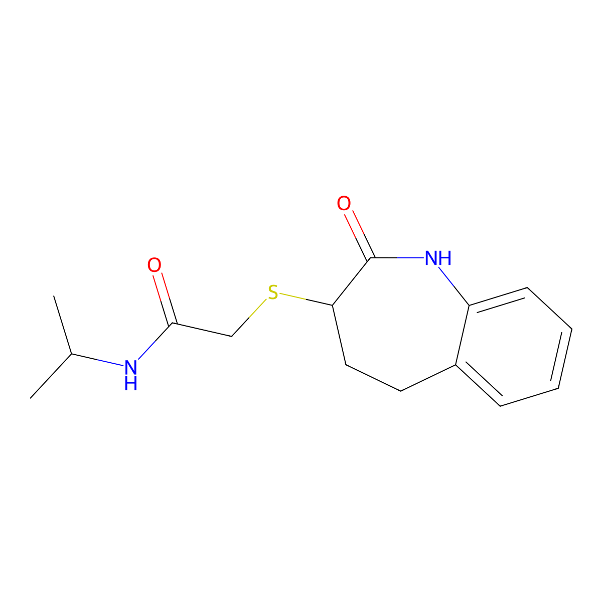 2-[(2-hydroxy-4,5-dihydro-3H-1-benzazepin-3-yl)sulfanyl]-N-(propan-2-yl)acetamide molecular structure, CAS 1010898-58-4
