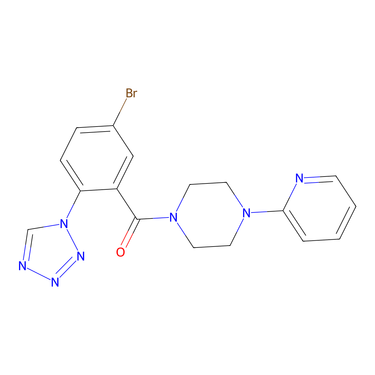 C17H16BrN7O molecular structure, CAS 1010899-01-0