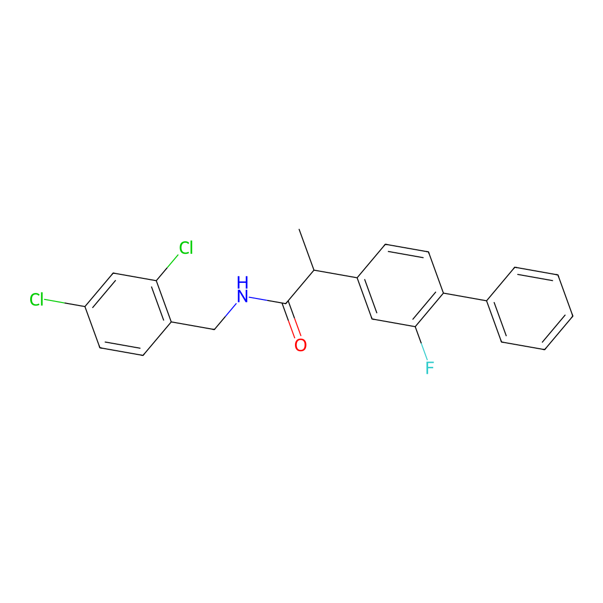 C22H18Cl2FNO molecular structure, CAS 1010899-58-7