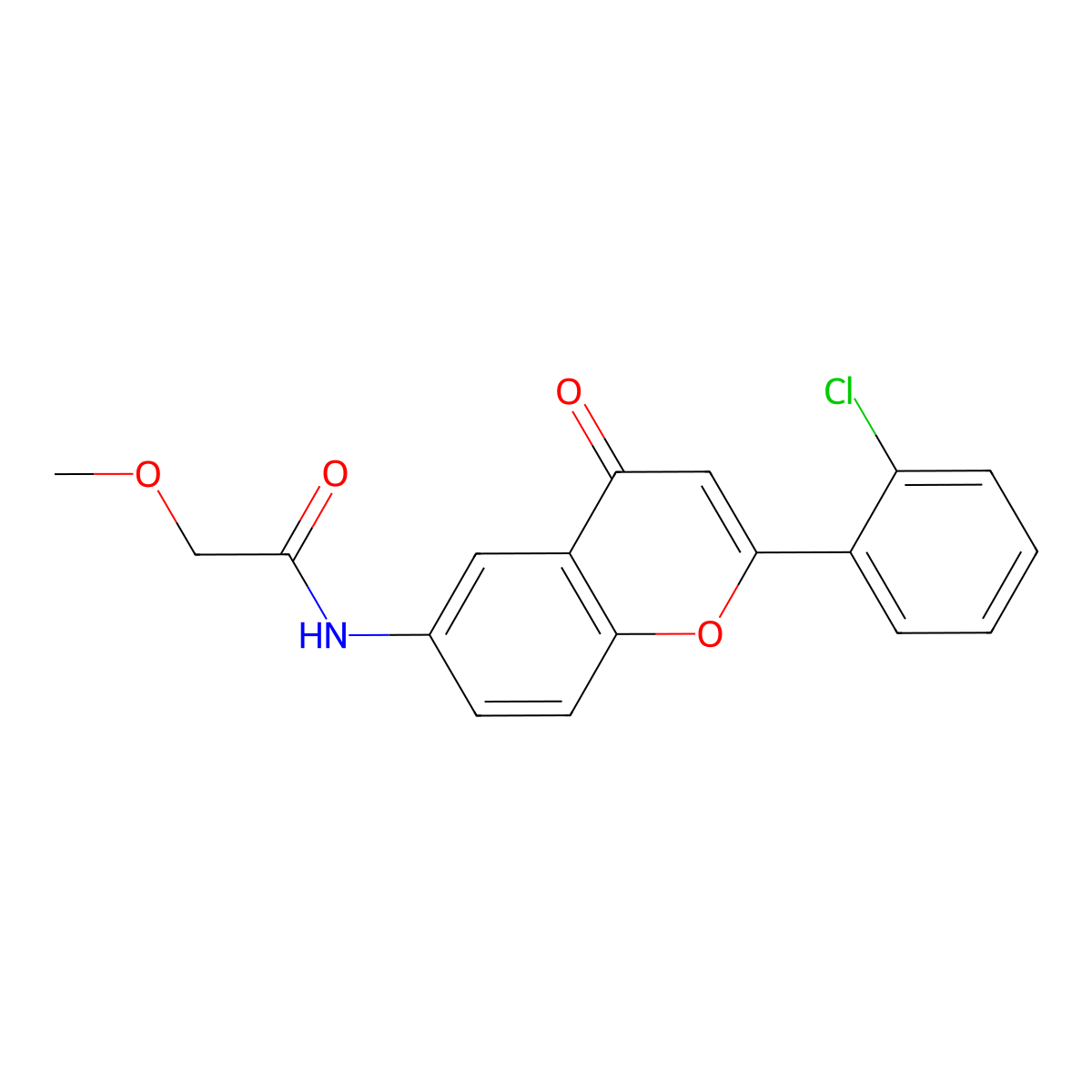 N-(2-(2-chlorophenyl)-4-oxo-4H-chromen-6-yl)-2-methoxyacetamide molecular structure, CAS 1010899-76-9