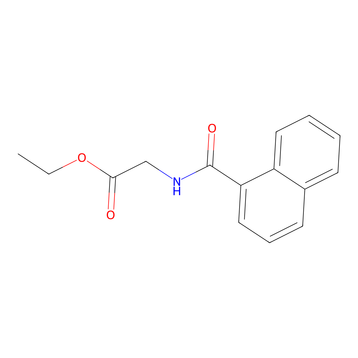 Ethyl (1-naphthoylamino)acetate molecular structure, CAS 101090-27-1