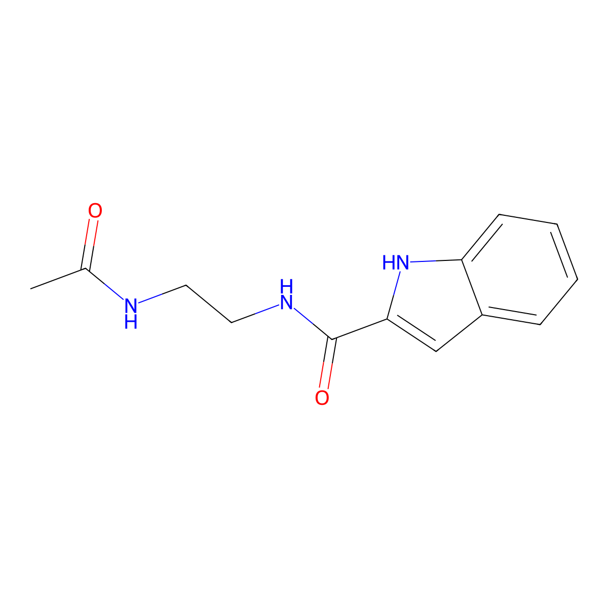 N-(2-acetamidoethyl)-1H-indole-2-carboxamide molecular structure, CAS 1010900-19-2