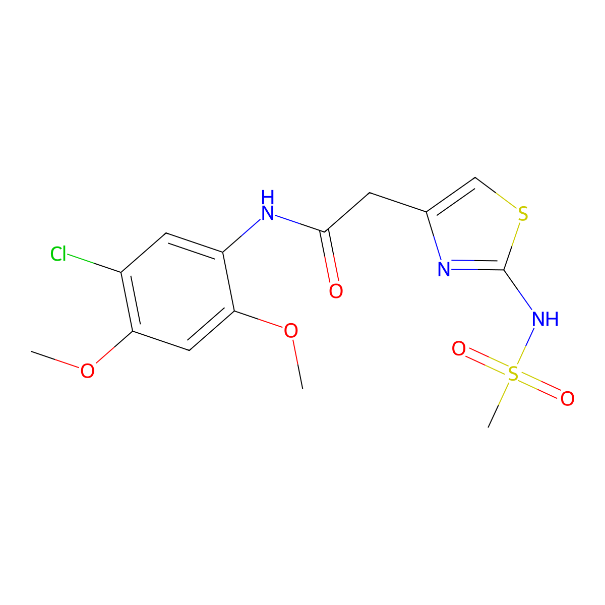 C14H16ClN3O5S2 molecular structure, CAS 1010900-33-0