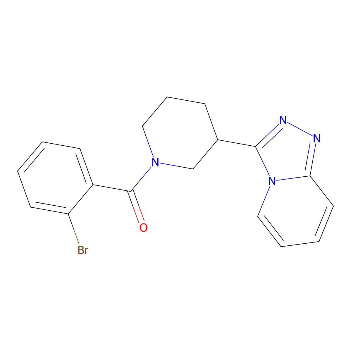 (2-Bromophenyl)[3-([1,2,4]triazolo[4,3-a]pyridin-3-yl)piperidin-1-yl]methanone molecular structure, CAS 1010900-74-9